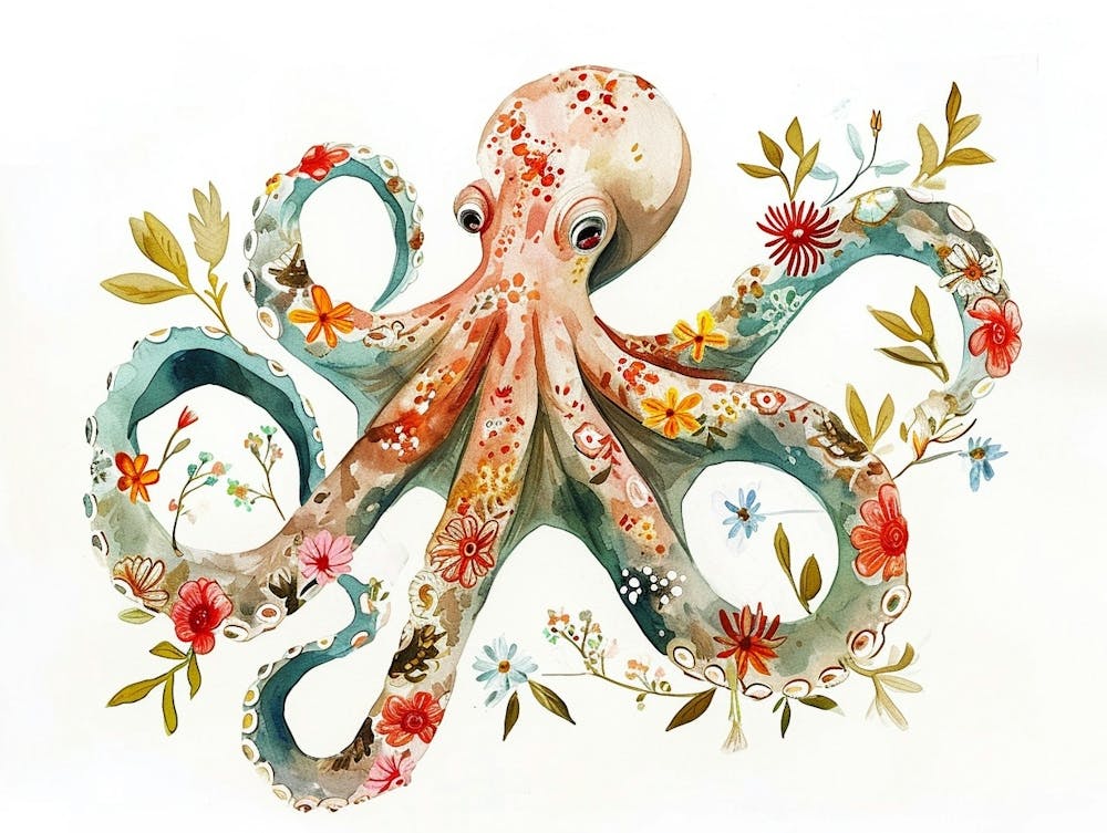 Little Floral Octopus 2
