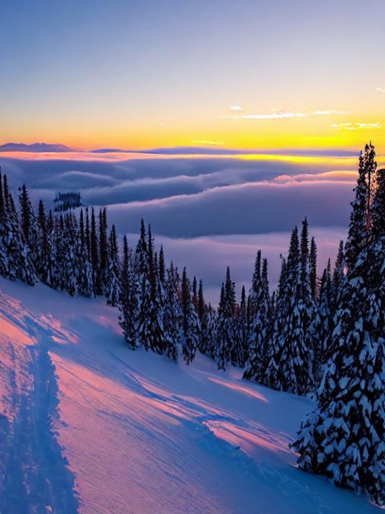 Aspen, Usa Sunrise Skiing Poster
