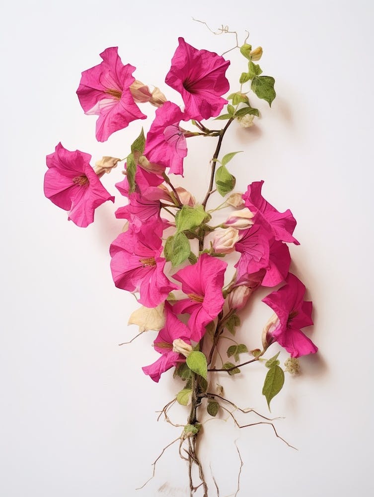 Gepresste Blumen Botanische Kunst Bougainvillea