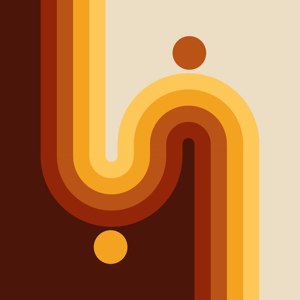 Midcentury Modern Geometric Arch Sun Abstract 7 In Classy Vibes 02