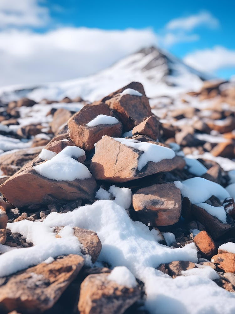 Snowy Stones in the Mountains