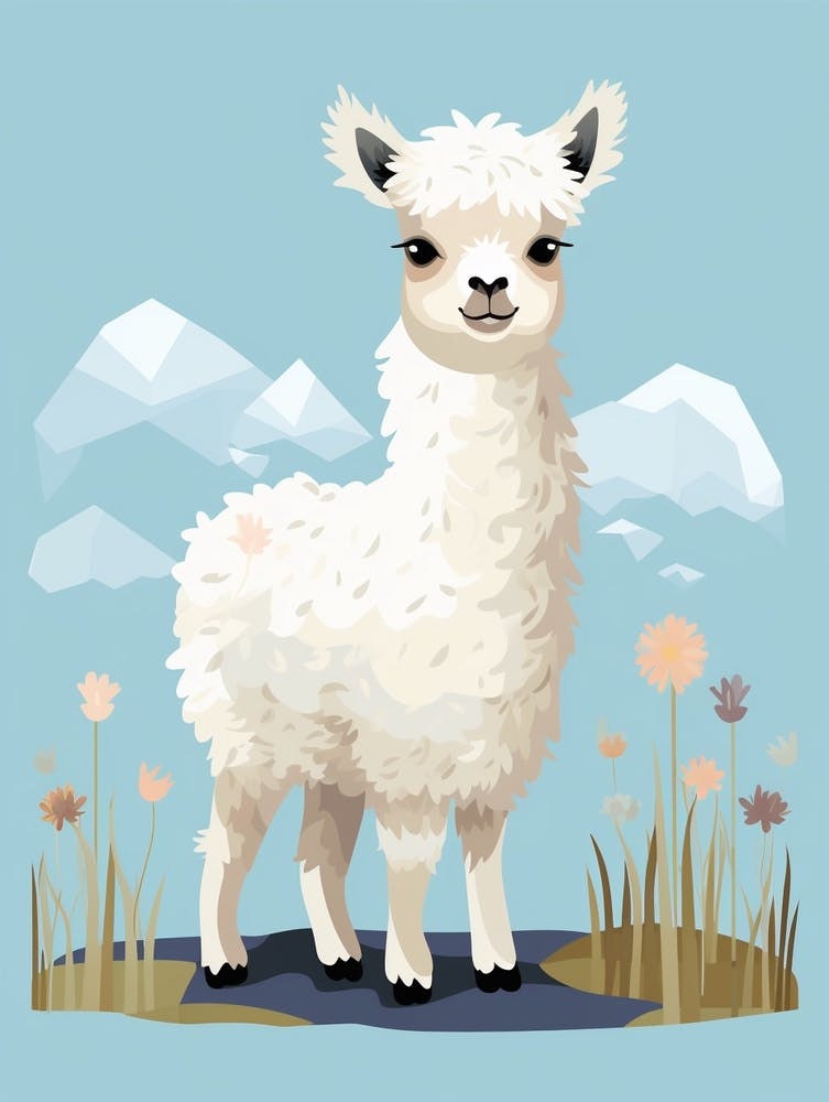 Baby Animal Illustration  Alpaca 3