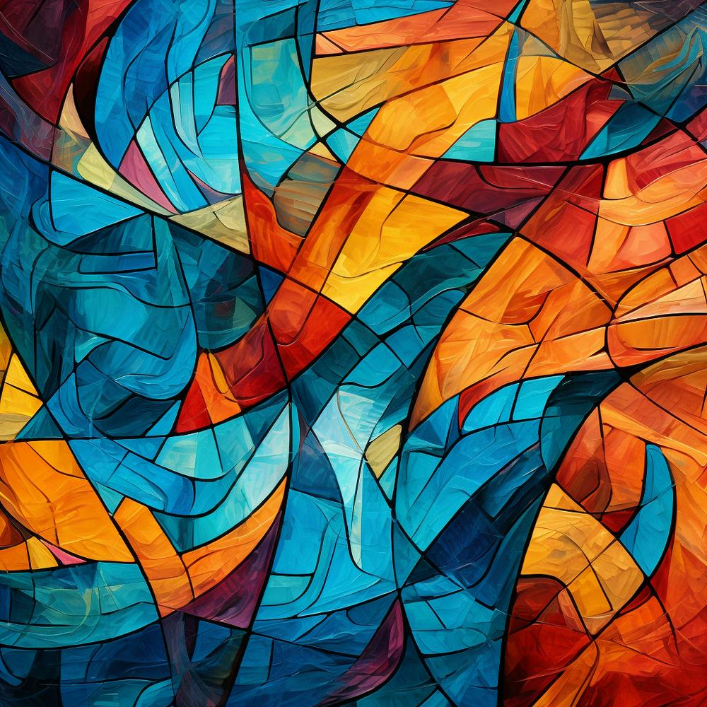 Abstract Stained Glass Background 1