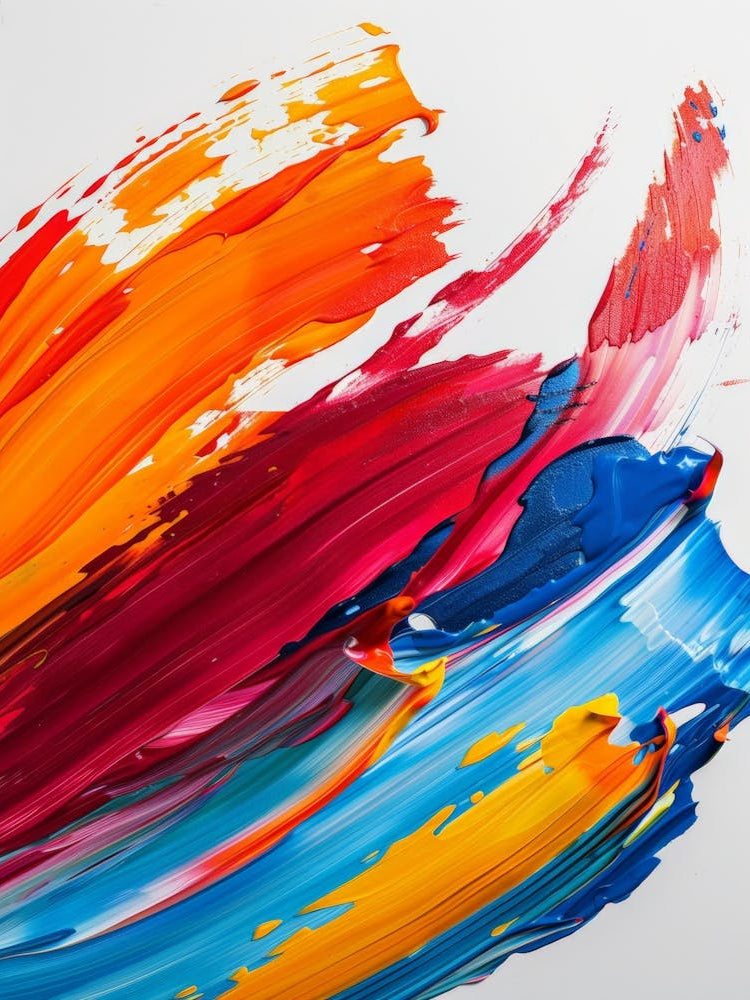 Abstract Colorful Brush Strokes