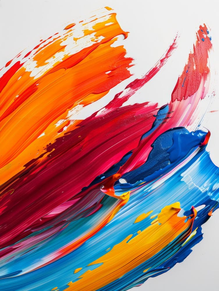 Abstract Colorful Brush Strokes