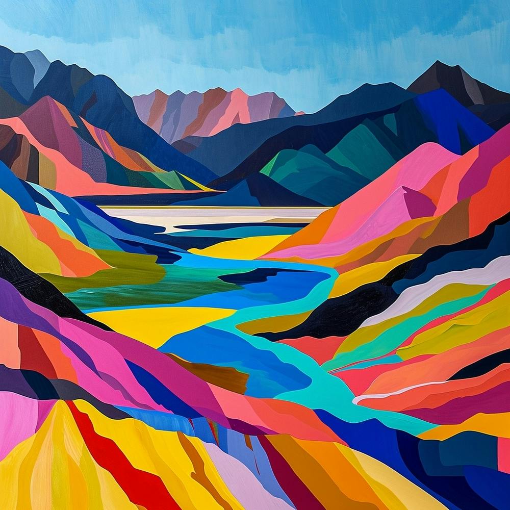 Colourful Abstract Death Valley National Park Usa 1