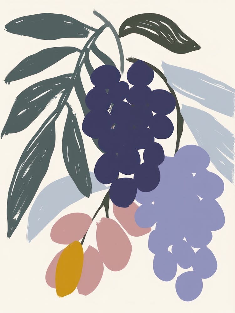 Grapes Close Up Illustration 1