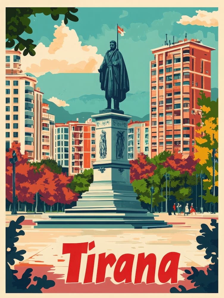 Aihrgdesign A Vintage Travel Poster Of Tirana 2