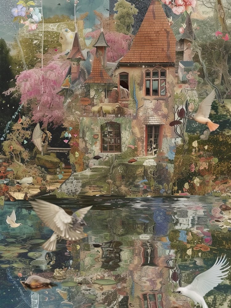 Monet Pond Fairies Scrapbook Collage 8