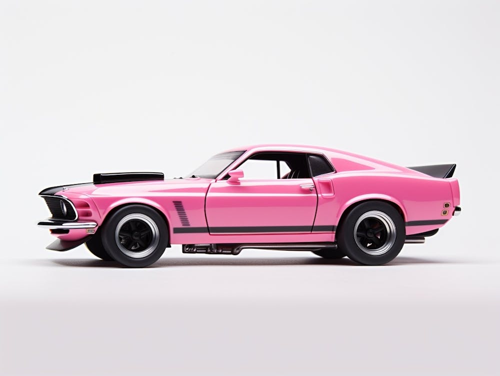 Voiture Miniature 69 Mustang Boss 302 Rose