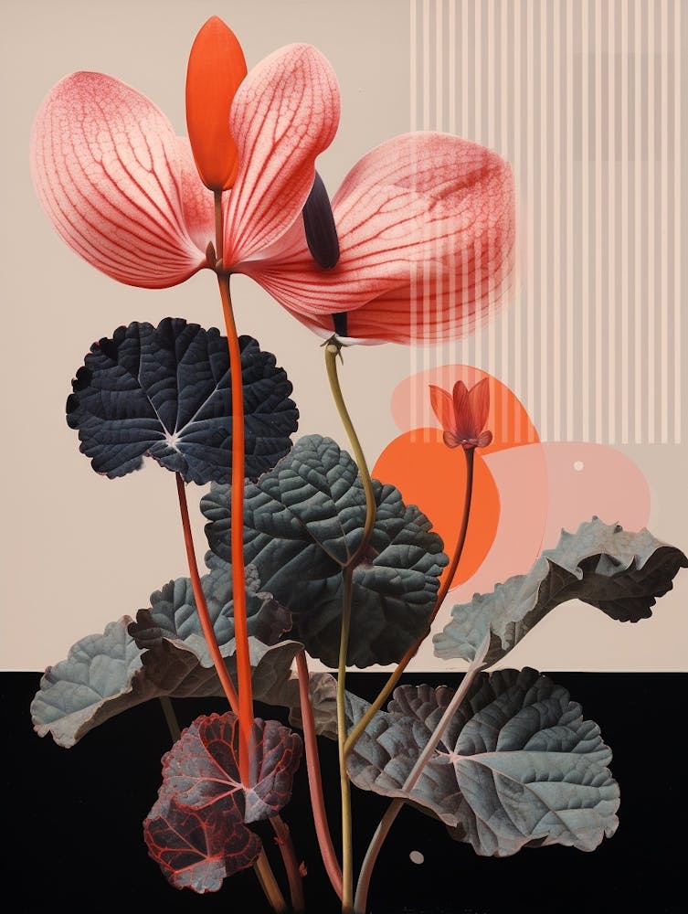 Surreal Florals Cyclamen 3 Flower Painting