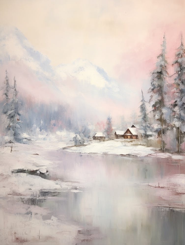 Dreamy Winter Painting Whistler Canada 1