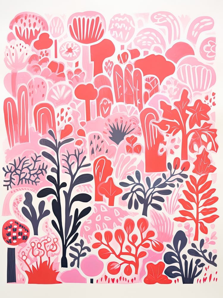 Melbourne Gardens Abstract Riso Style 3