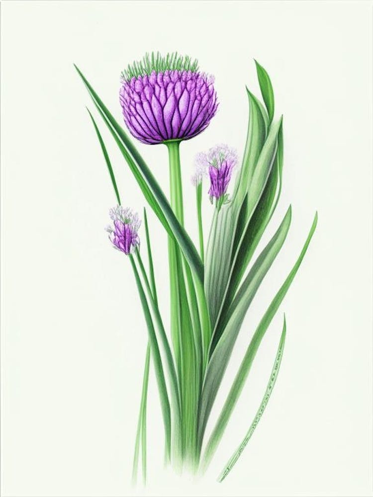 Chives Herb Pencil Colour