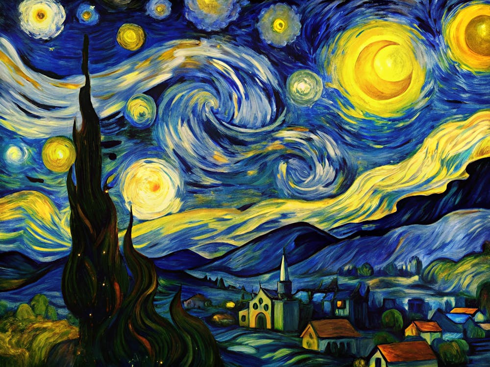 Van Gogh An Abstract Interpretation Of A Night Sce
