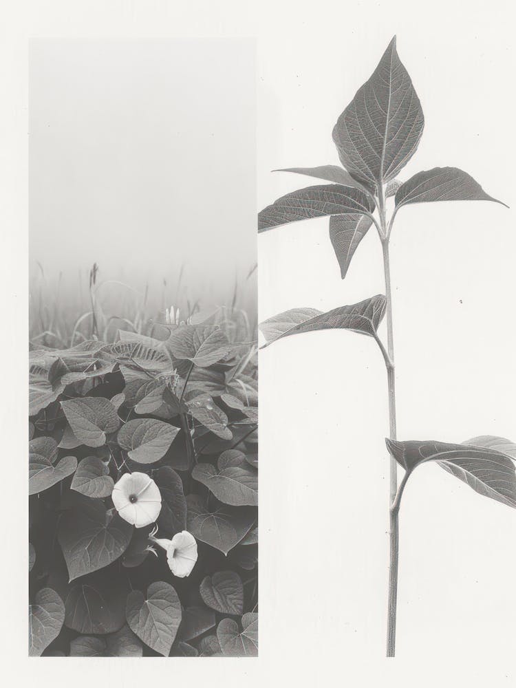 Morning Glory Flower Photo Collage 3