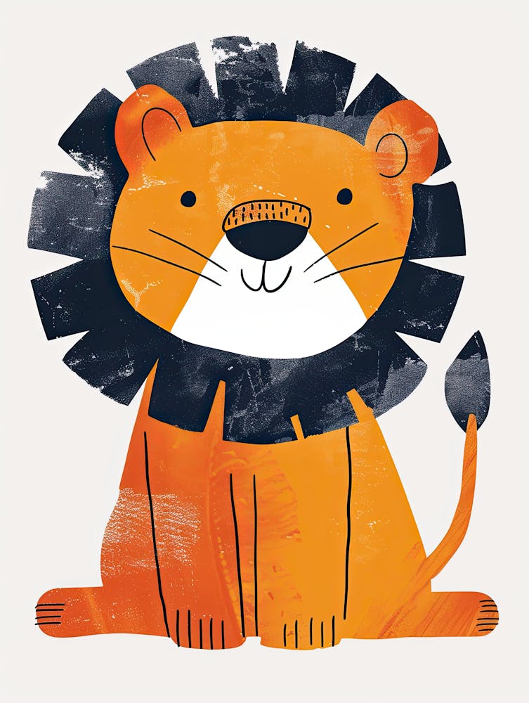 Petit Lion Douillet - Affiches & Posters pour Enfants