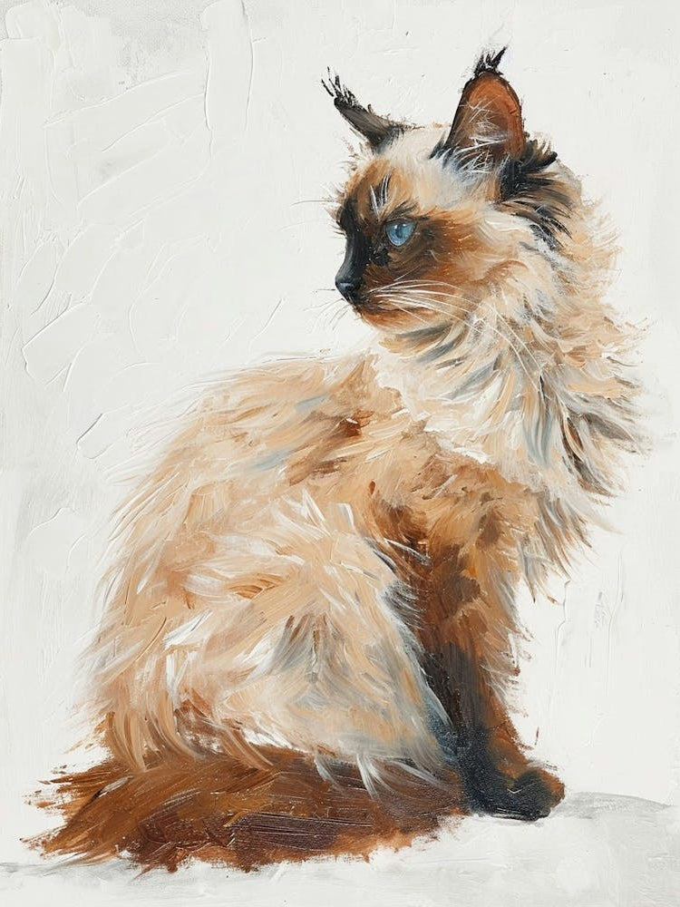 Turkish Angora Cat Painting 4