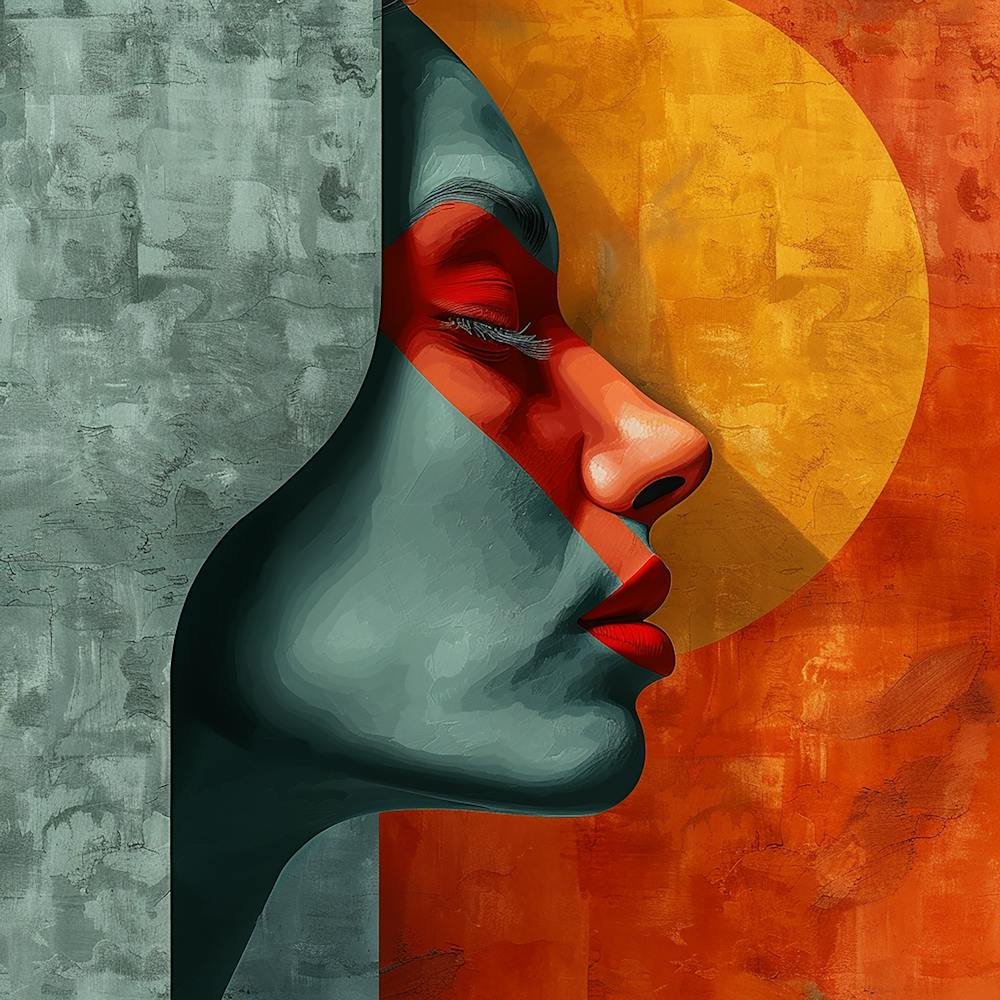 Face Of A Woman 2 - colorful cubism, cubism, cubist art,    abstract art, abstract painting  city wall art, colorful wall art, home decor, minimal art, modern wall art, wall art, wall decoration, wall print colourful wall art, decor wall art, digital art,