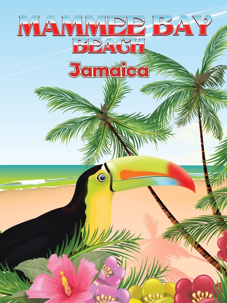 Mammee Bay Beach Jamaica Travel poster