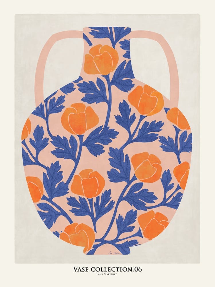 Vase orange flowers Collection