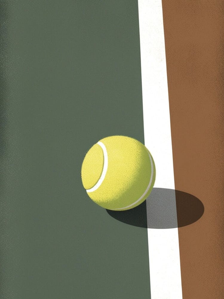 Tennis Ball On Court