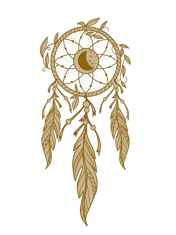Vintage Sun Moon Dreamcatcher