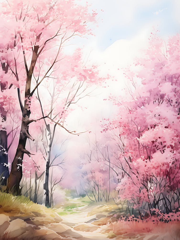 Beautiful Watercolor Cherry Blossom