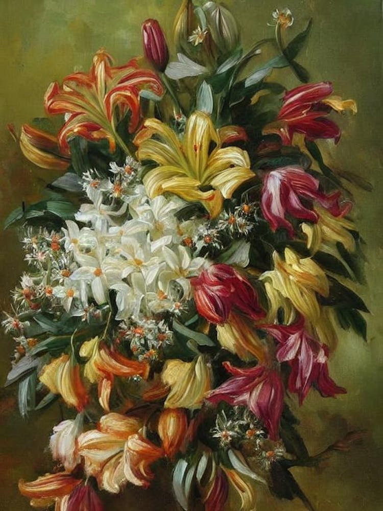 Lilies Painting 2 Flower