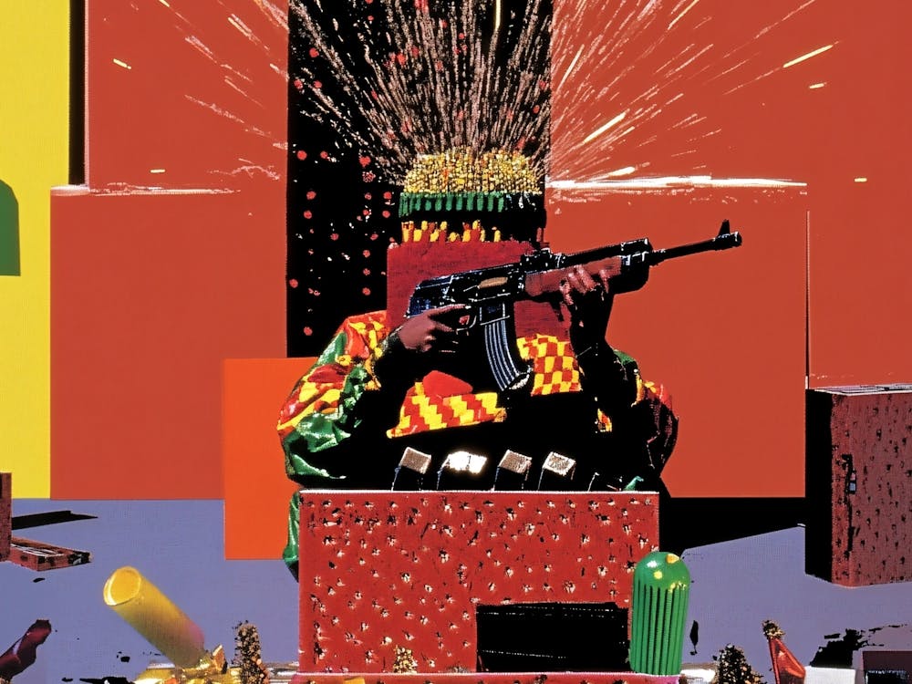 'The Man With The Gun' Collage