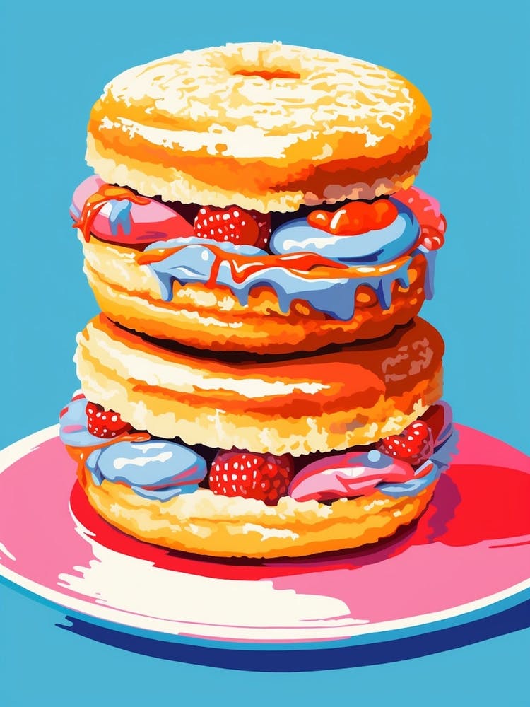 Pop Art  Abstract Victoria Sponge 1