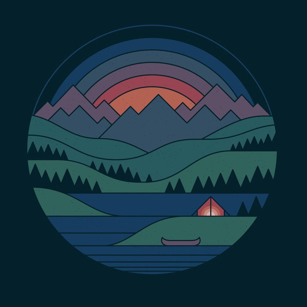 The Lake At Twilight Square