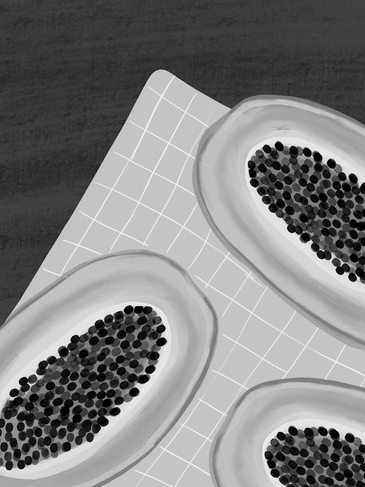 Black And White Papaya