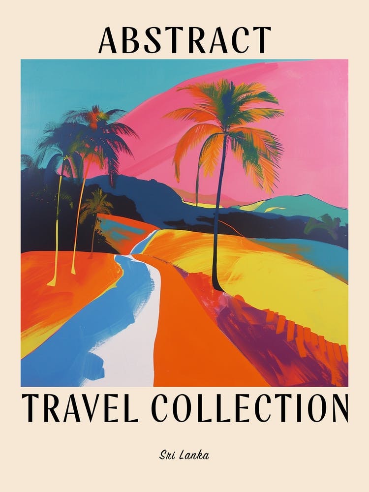 Abstract Travel Collection Poster Sri Lanka 1