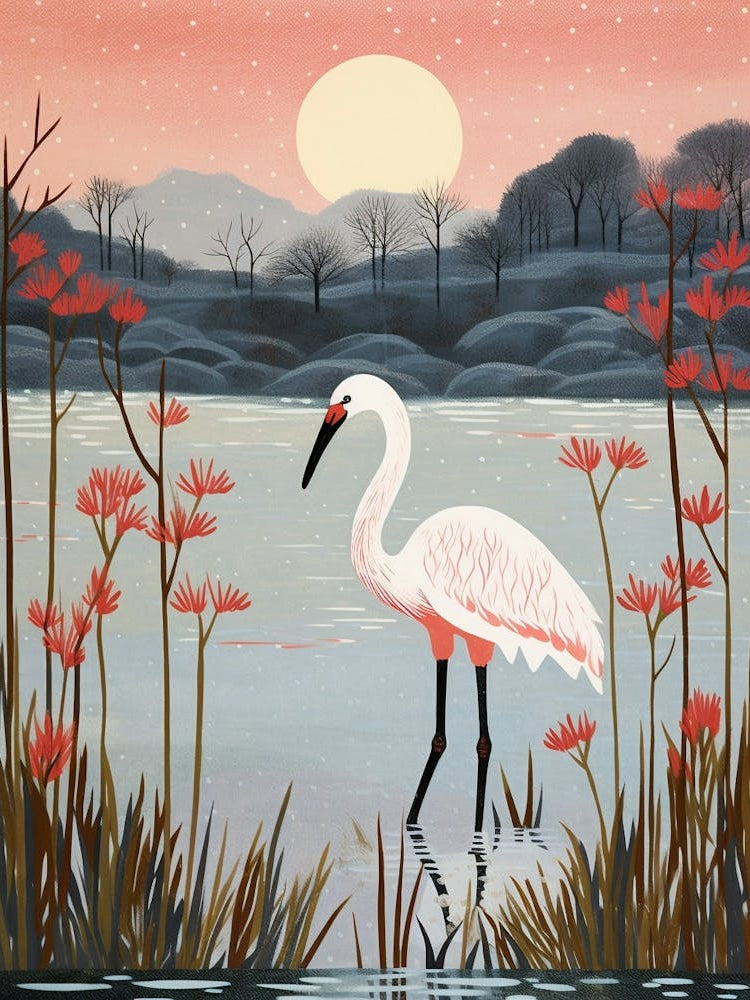 Bird Illustration Greater Flamingo