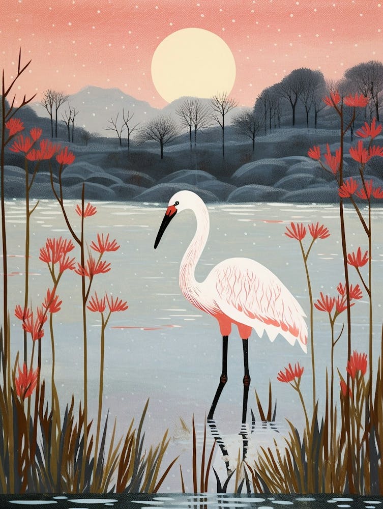 Bird Illustration Greater Flamingo
