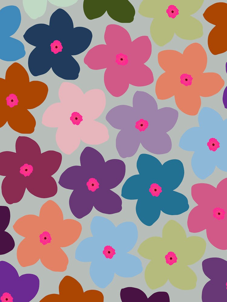 Colorful Retro Floral
