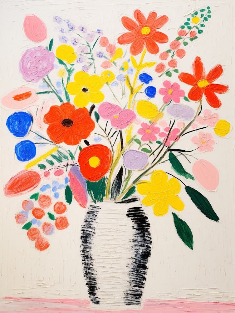 Flower Painting Fauvist Style Veronica Flower 1