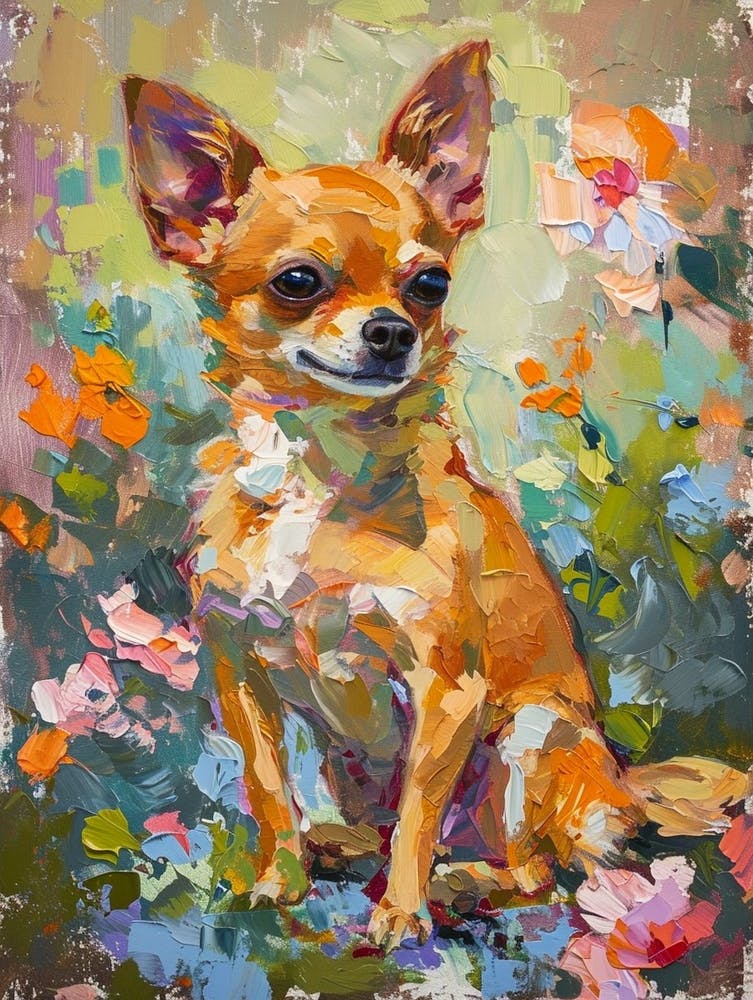 Chihuahua Acrylic Painting 2