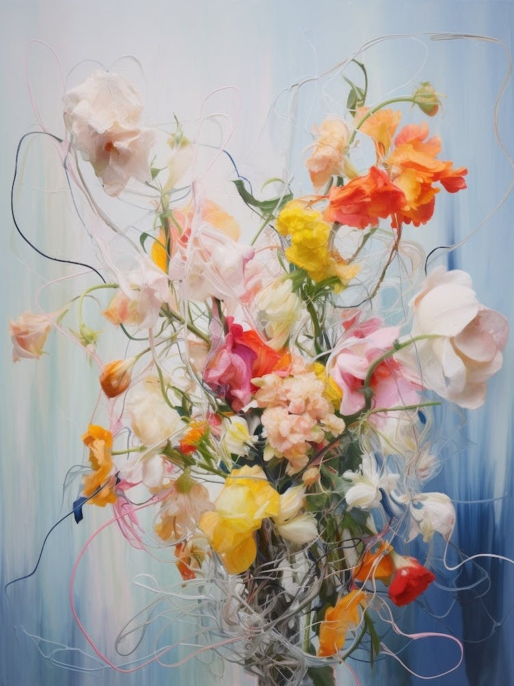 Abstract Flower Painting Snapdragon 1