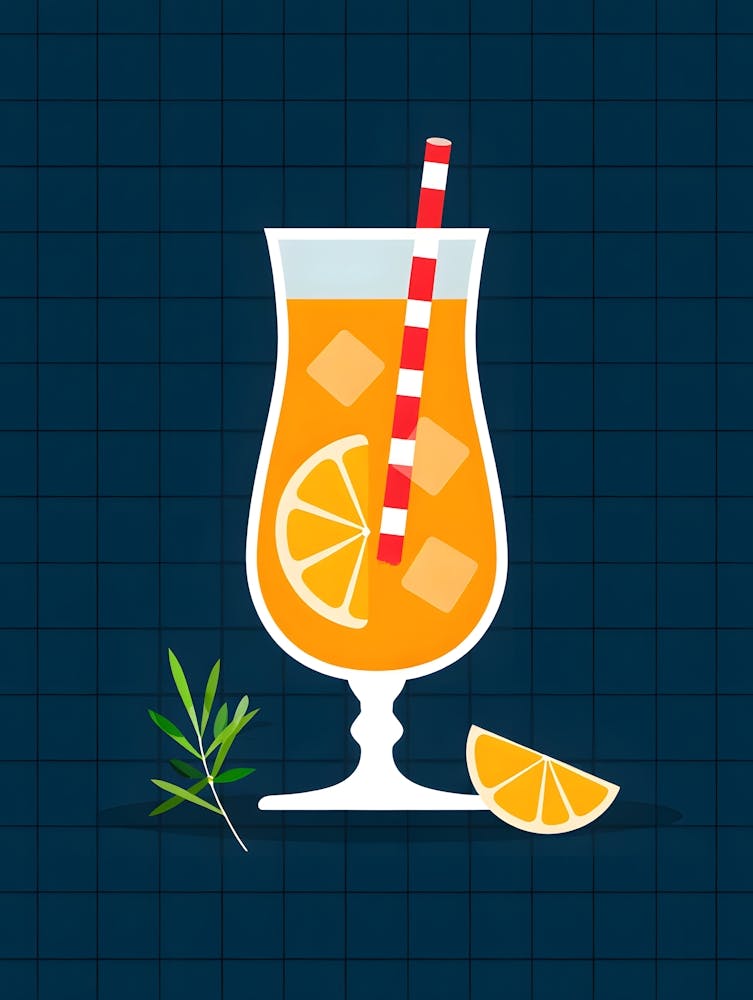 Refreshing Citrus Cocktail with Orange Garnish