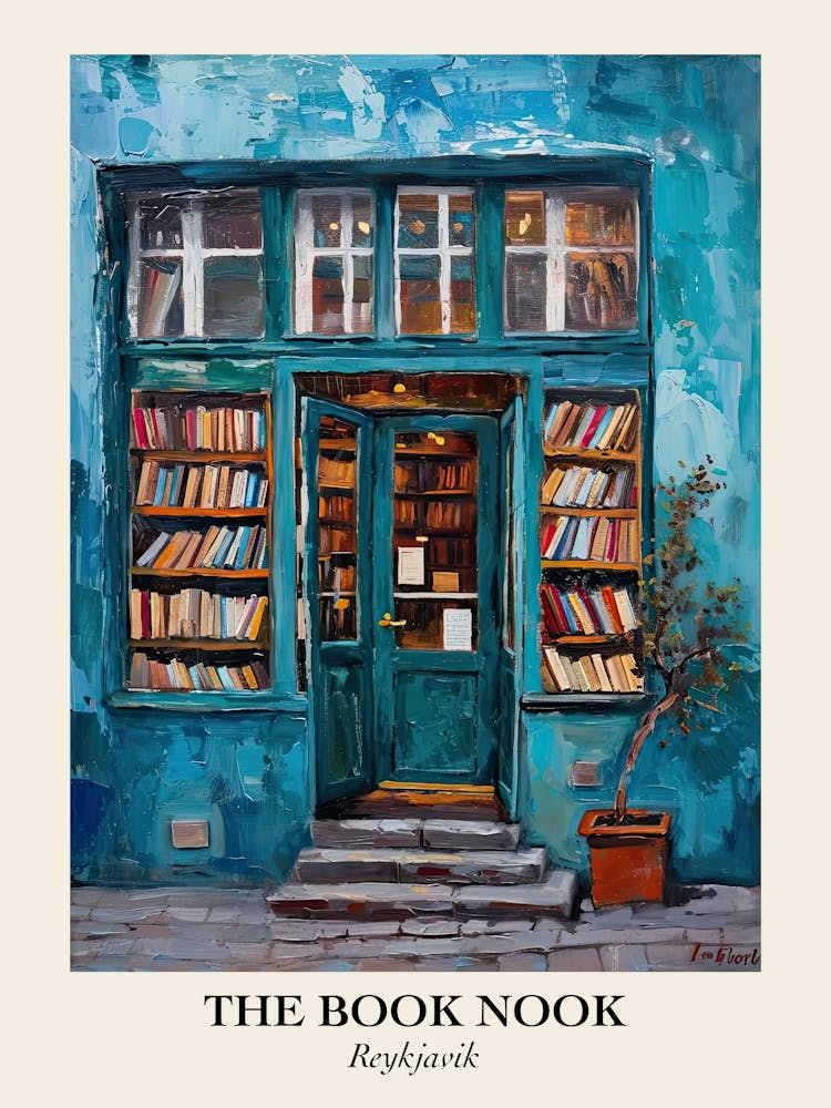 Reykjavik Book Nook Bookshop 3 Poster