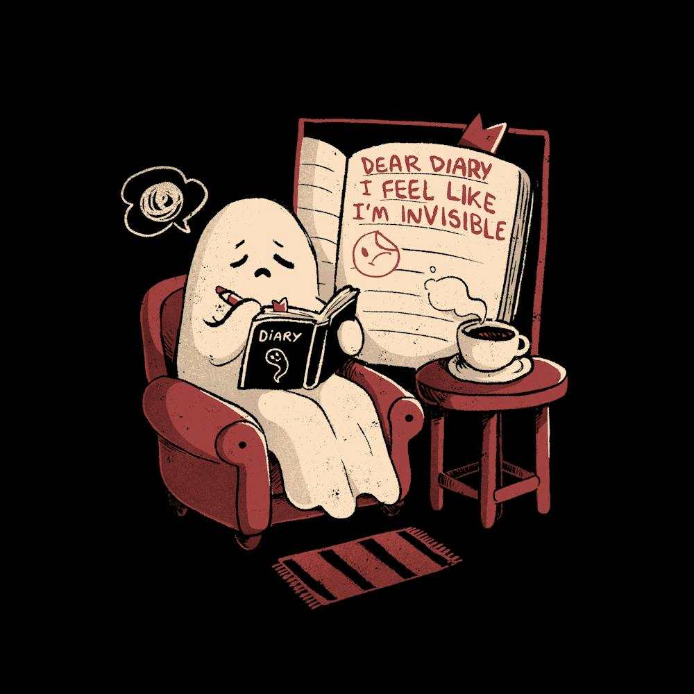 Feeling Invisible Ironic Dark Humor Ghost 1