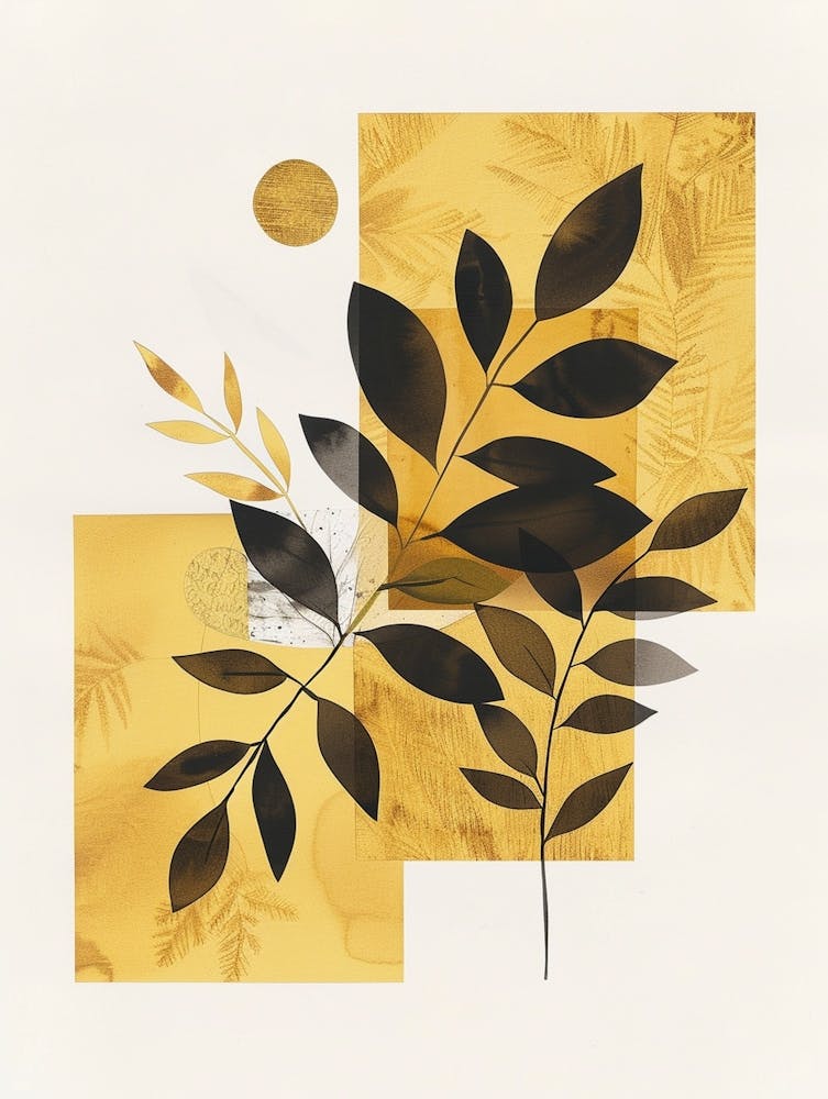 Abstract Leaves Canvas Print 1
