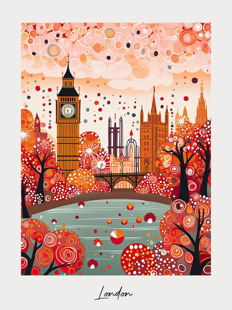 Poster Of London, Illustration In The Style Of Pop Art 3