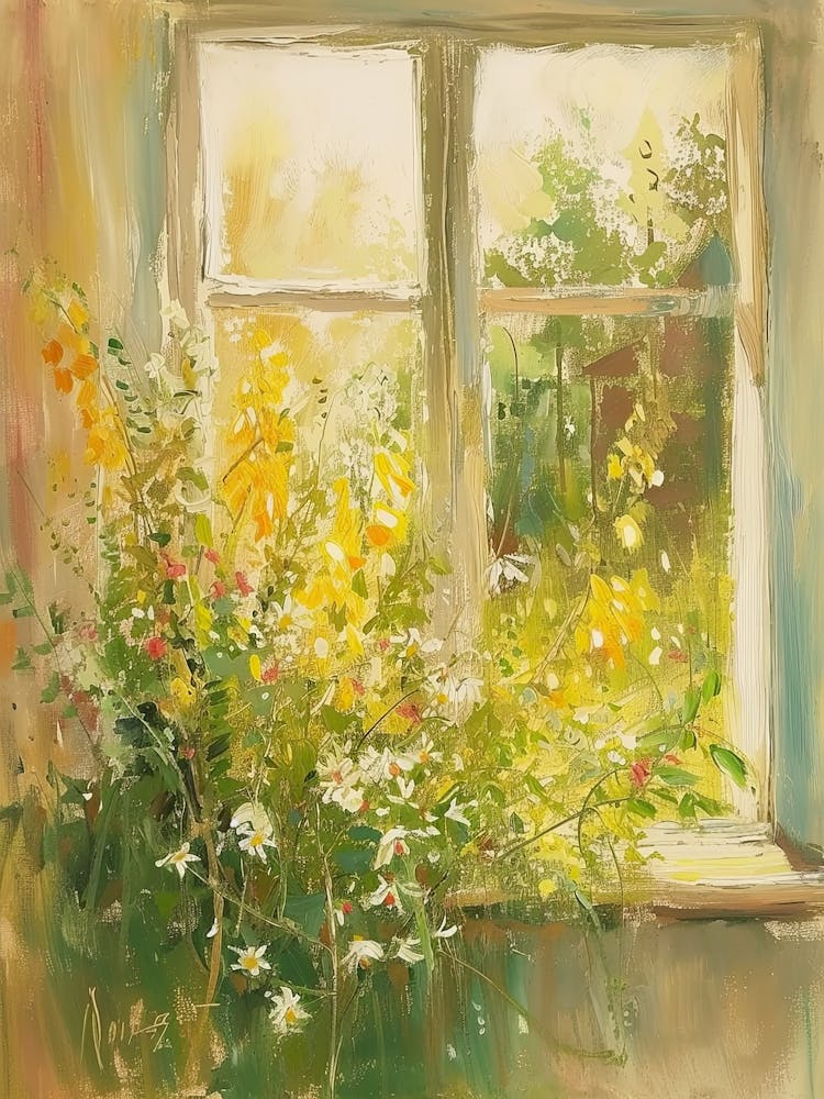 Bird Of Paradise Flowers On A Cottage Window 4