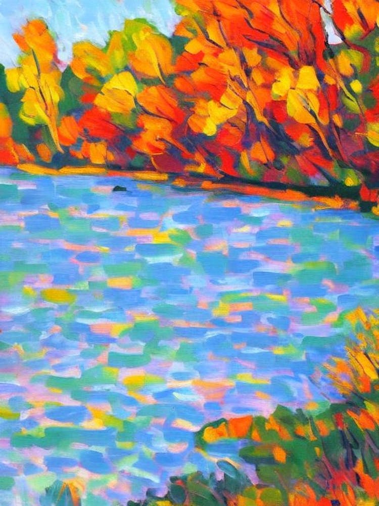 River Birch tree Abstract Block Colour
