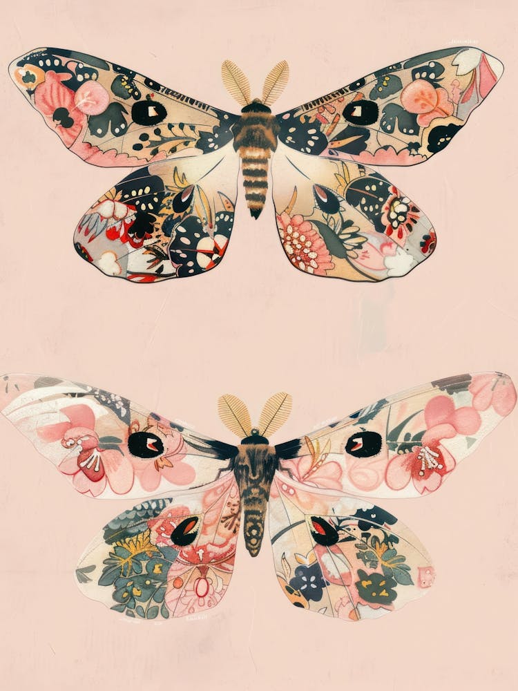 Spring Butterflies William Morris Style 1