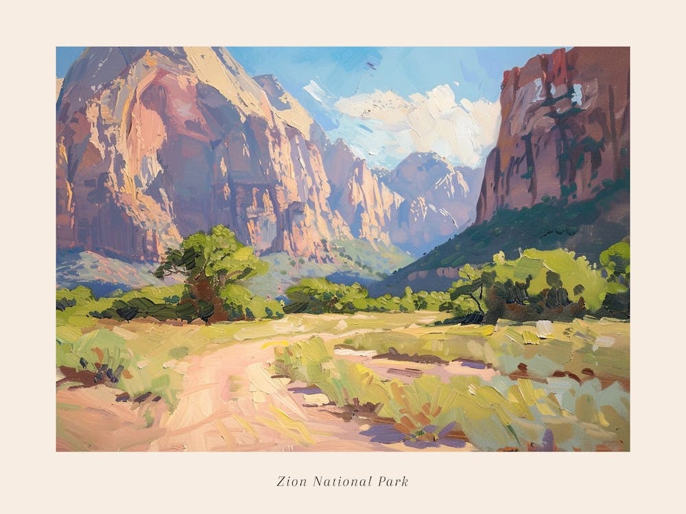 Western Landscapes Zion National Park Utah 1 Poster