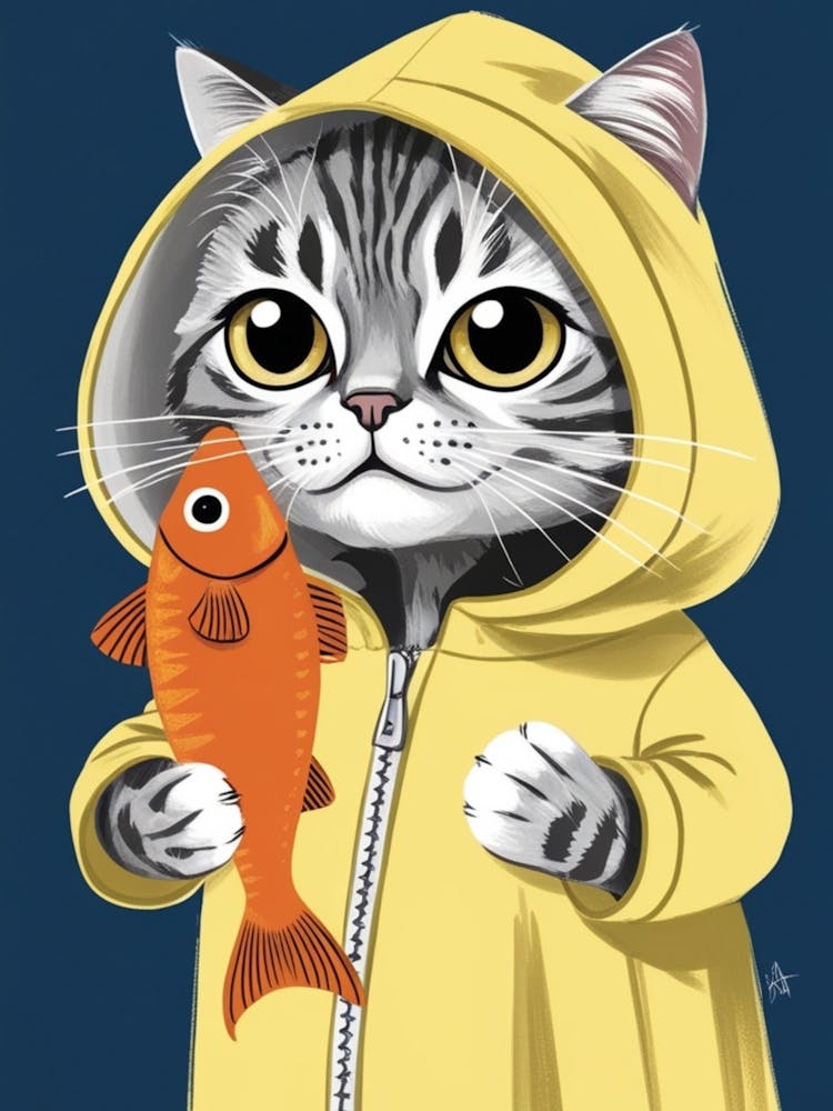 Cat With Fish 4